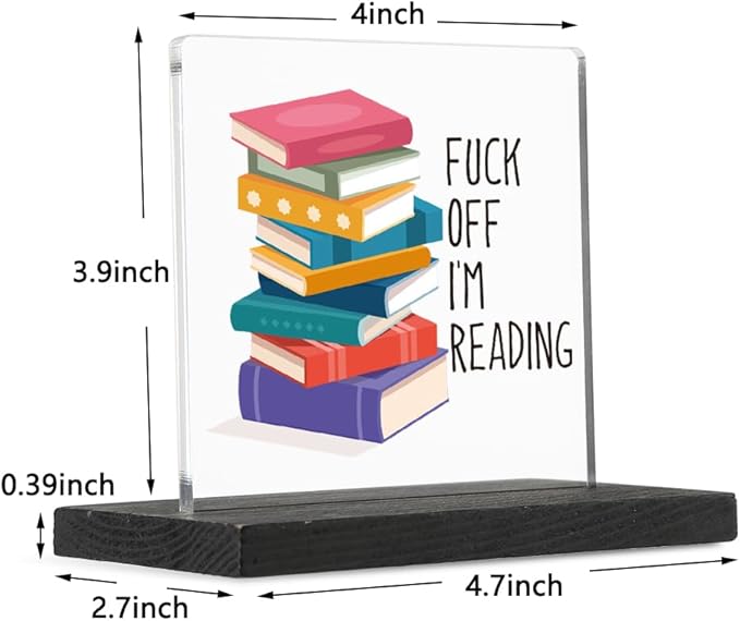 Funny Profanity Gift for Book Lover,Cute Desk Decor Gift for Book Lover, Joke Birthday Office Gift for Book Lover, Funny Reading Gift for Book Lover, Gag Reading Gift for Book Lover,WYZ2