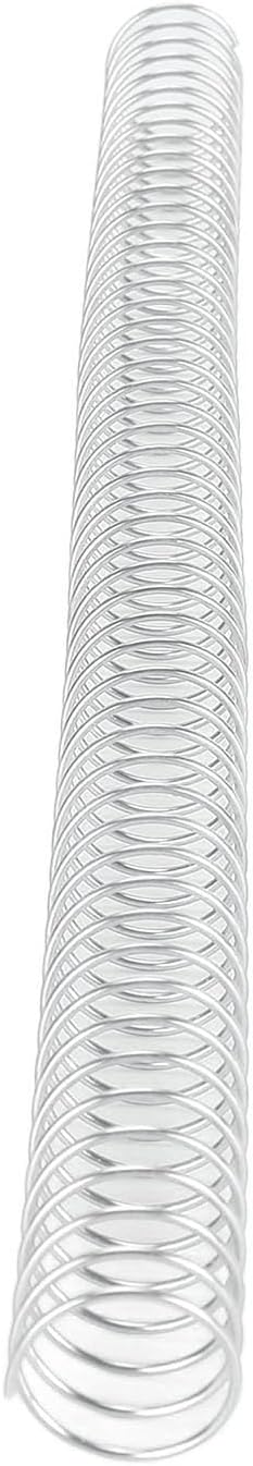 100pcs Total Spiral Binding Coil, 170 Sheets Capacity 4:1 Pitch and 48 Loops 360 Degree Rotation Wire Binding Spines for Size Paper of 8.5 x 11inch, Set Kit for A4 (Silver)
