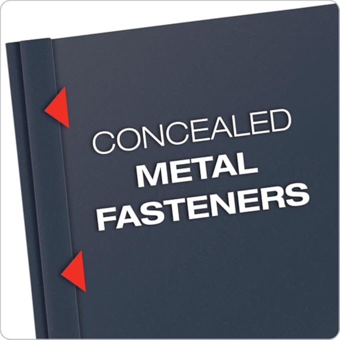 Oxford Clear Front Report Covers, Dark Blue, Letter Size, 25 per Box (55838EE)