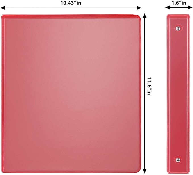 COMIX 3 Ring Binder 1 inch with Clear View Cover, 1" View Binder Holds 200 Sheets of US Letter Size Paper, 12 Pack (Assorted)