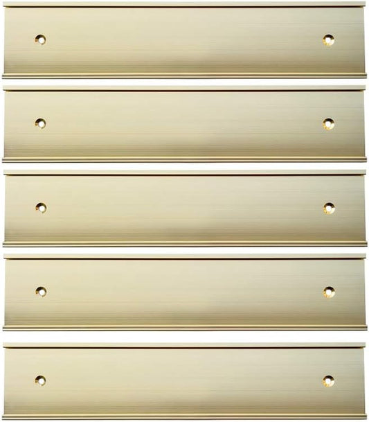 Nameplate Holder Wall or Door 5Pack (Yellow Gold, 2“ - 10”)