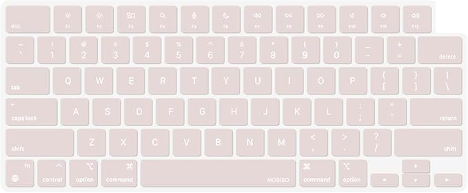 MOSISO Keyboard Cover Skin Compatible with MacBook Air 15 inch M3 A3114 M2 A2941/Air 13.6 A3113 A2681/Pro 14/16 M4 M3 M2 M1, Rock Gray