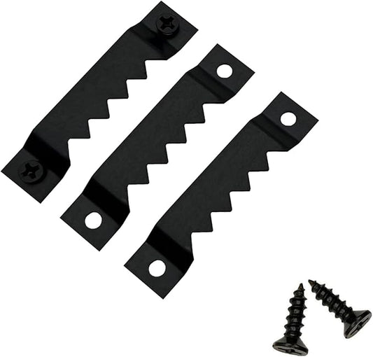 50 Pack Large Heavy Sawtooth Picture Hangers Steel Picture Hangers with Screws Picture Hang Solutions, for Hanging Clock Paintings Artwork Picture Frame Hook Photos (Black，Supports 50 lbs)