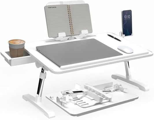 Limitless TotalDesk Portable Workstation and Lap Desk with Adjustable Height & Tilt (White)
