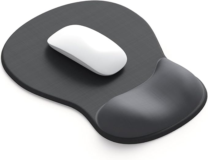 ErgoComfort Gel Wrist Rest Mouse Pad-Ergonomic Office Mousepad with Wrist Support-Non-Slip, Design Desk Accessories Mat for Home&Game Decor (04Graphite Glide)