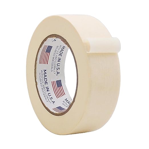 WOD MT5 Utility Grade Masking Tape, 1.5 inch x 60 yds. for Home or Office air-Dry Painting, Labeling, & Packing. Leaves no Residue
