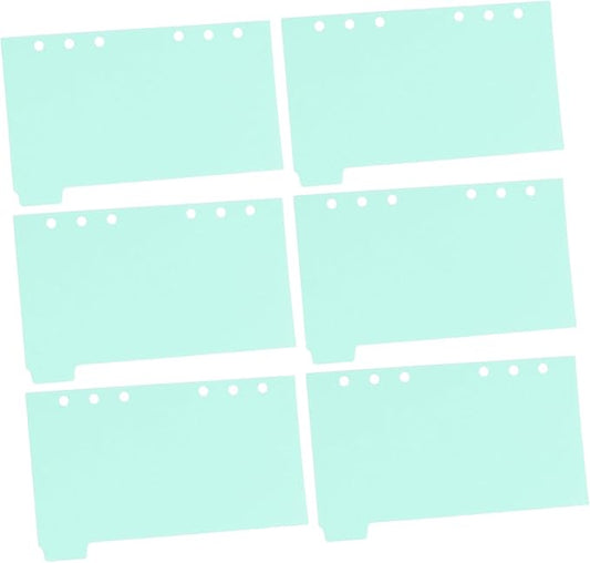 6 Sheets Aesthetic Index Dividers for Binder Planners Removable Tabbed Pages with Decorative Binder Pockets Easy to Arrange and Sort for Notebooks Spiral Notebook Accessories
