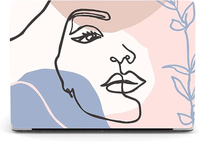 Bandless Case Compatible with MacBook Pro 13 inch 2020 2019 2018 2017 2016 Release A2338(M1) A2251 A2289 A2159 A1989 A1706 A1708, Plastic Hard Case Shell Cover & Keyboard Skin Cover - Girl Pattern 1