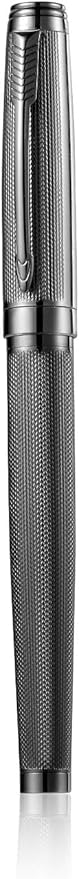 Rollerball Pen for Men Women Luxury Metal Executive Pens Home Office Use with 2 Extra Refills Black Ink 0.7mm G2 (Metal Gray)