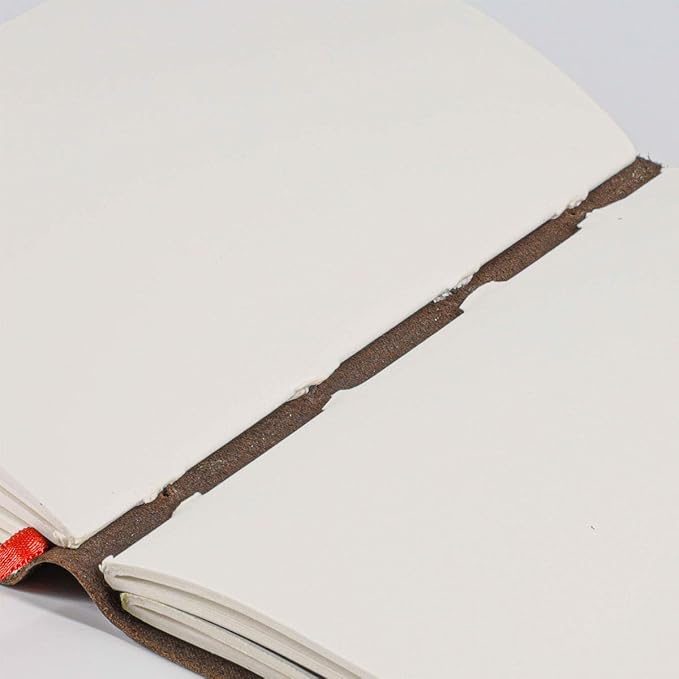 Handmade Leather Journal | Writing Notebook Diary | Bound Daily Notepad For Men & Women Unlined Paper Medium, writing pad for artist, sketch