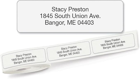 Personalized Return Address Labels, Roll of 500 Transparent Clear Self-Adhesive Labels Without Dispenser, Customize with Name & Shipping Address, Colorful Images