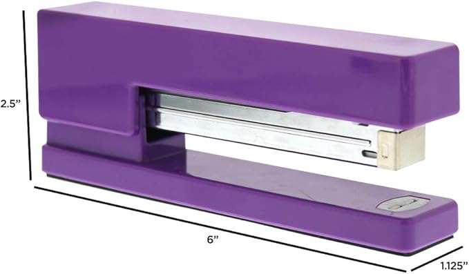 JAM PAPER Modern Desk Stapler - Purple - Sold Individually