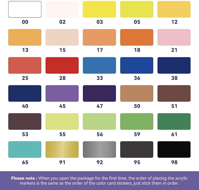 Arrtx 30 Colors Acrylic Paint Pens for Rock Painting, Extra Fine Tip Paint Markers for Rock Painting, Ceramic, Glass, Canvas, Mug, Wood, Easter Egg, Waterproof Paint DIY Crafts Making 30B