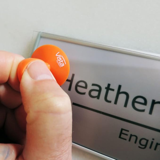 SET OF 5, WALL DOOR MOUNT SIGN HOLDER NAME PLATE FRAME DISPLAY CURVATURE PLAQUE SILVER ALUMINUM 4.00" W x 4.0" H