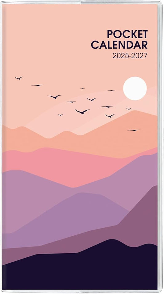 Pocket Calendar 2025-2027, Monthly Planner 2025-2027 - 3.7" x 6.7" - Runs from July 2025 Until December 2027, 2026 Pocket Calendar with PVC Cover for Organizing & Planning