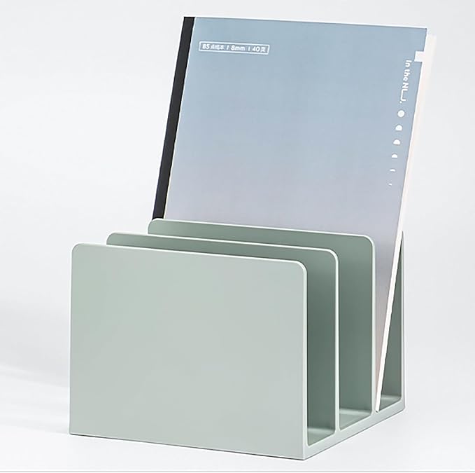 White Mail Desktop Mail Holder, 3 Sections, Plastic Note File Book Letter Paper Holder Sorter Office Accessories Organizer for Desk, 4.8 Inch High 6.38inch Wide 6.38 inch Long