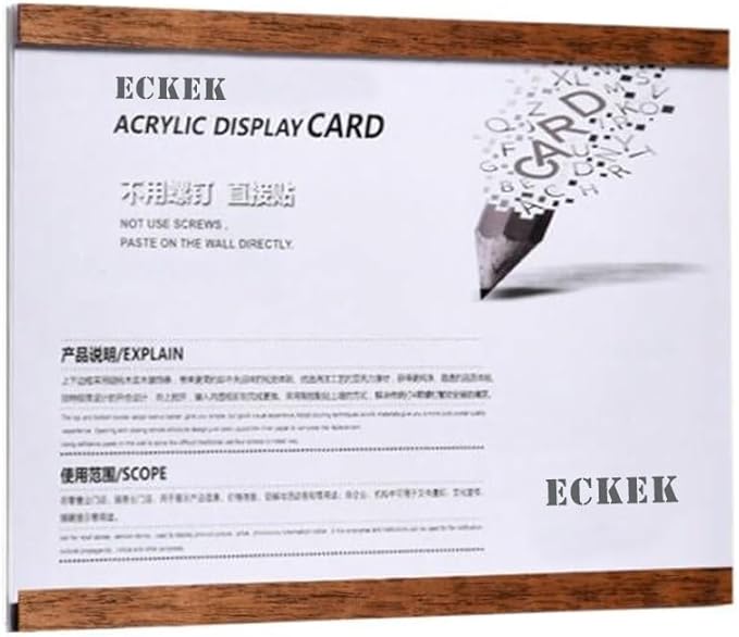 Wall Mount Acrylic Sign Holder Self Adhesive Magnetic Display Frame Clear Document Frame for Office, Store, School, Home, Wall Picture Frame (Horizontal A4 210×297mm/8.27×11.69inches)