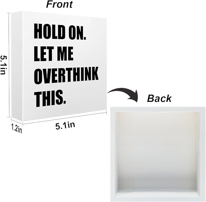 Inspirational Quotes Office Supplies Rustic Desk Decor Motivational White Wooden Box Sign Funny Sarcastic Farmhouse Wood Plaque Positive Cubicle Accessories Home Shelf Table Counter Bar Decorations