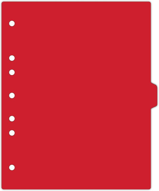 Carstens - Heavy Duty Plastic Ring Binder Dividers, Side Tab, 1/9 Cut, Tab 5 Position, US Letter, Red, Pack of 10, (2618-05) - Ideal Medical Chart Dividers or Index Tabs for 3 Ring Binders