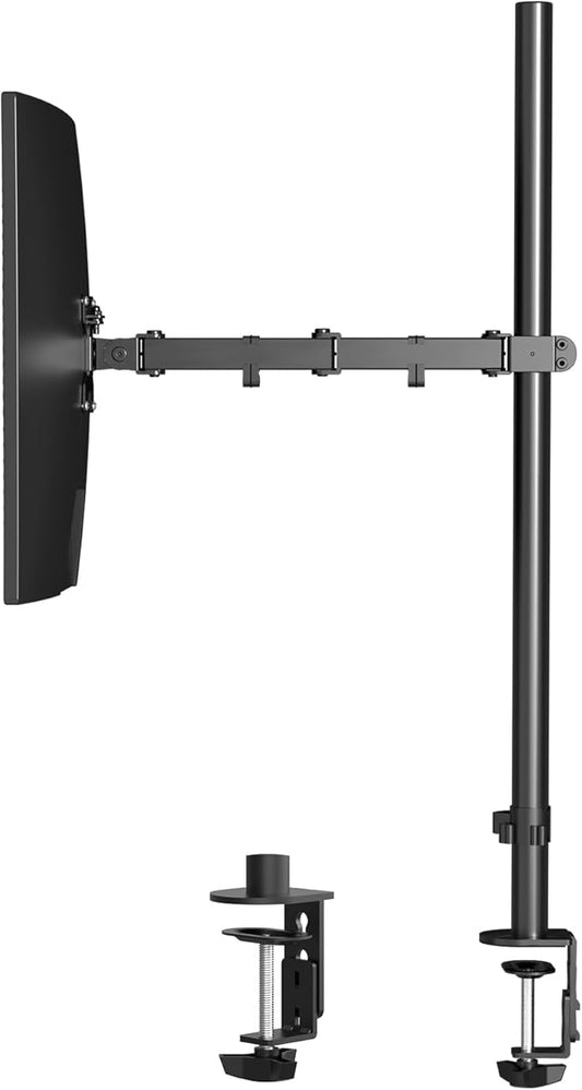 Pholiten Extra Tall Single Monitor Desk Mount Stand with 31.5inch Pole for 13 to 32 inch Screens,Fully Adjustable Monitor Arm Mount for Desk,Holds up to 22lbs