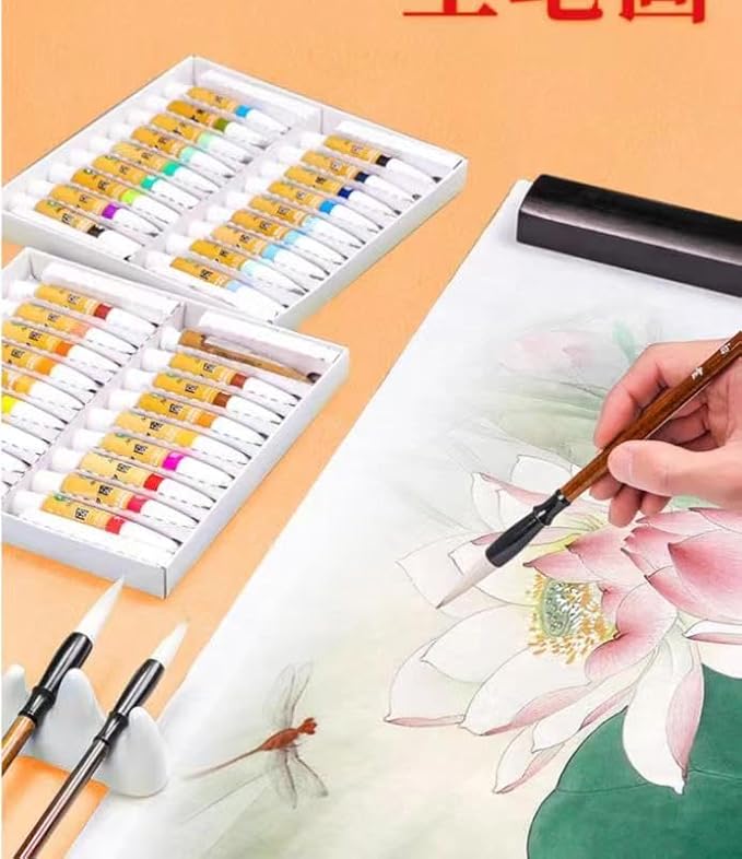 Corciosy Chinese Calligraphy Brushes Set,Professional Sumi Watercolor Brushes Writing, Japanese Painting Set for Beginners