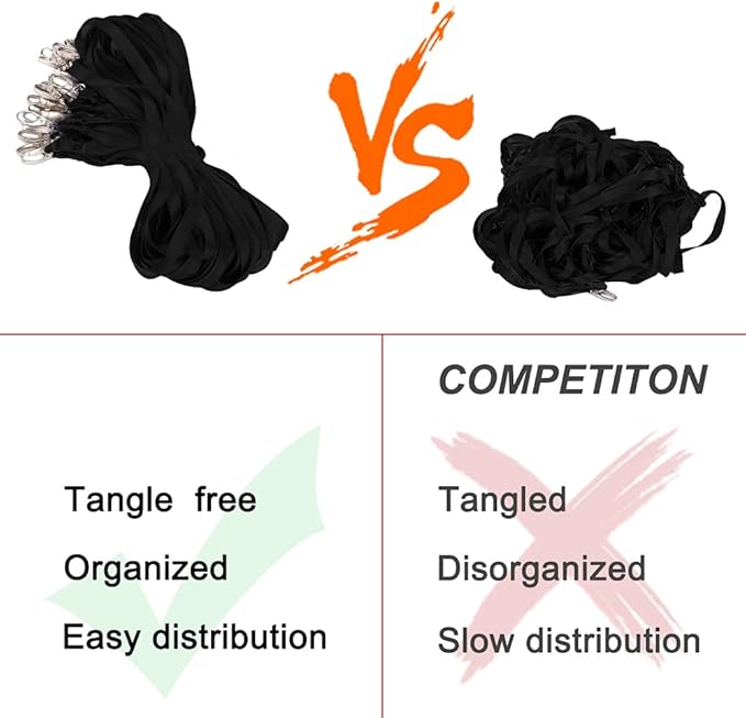 50 Pack Lanyards for Id Badges Holder Bulk Lanyard with Clip Swivel Hooks(Black)