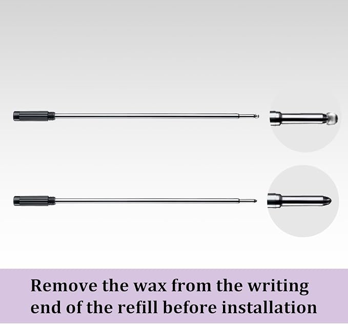 Black Ink Refills (20pcs), Replaceable Pens Refills, 1mm Medium Tip - Black