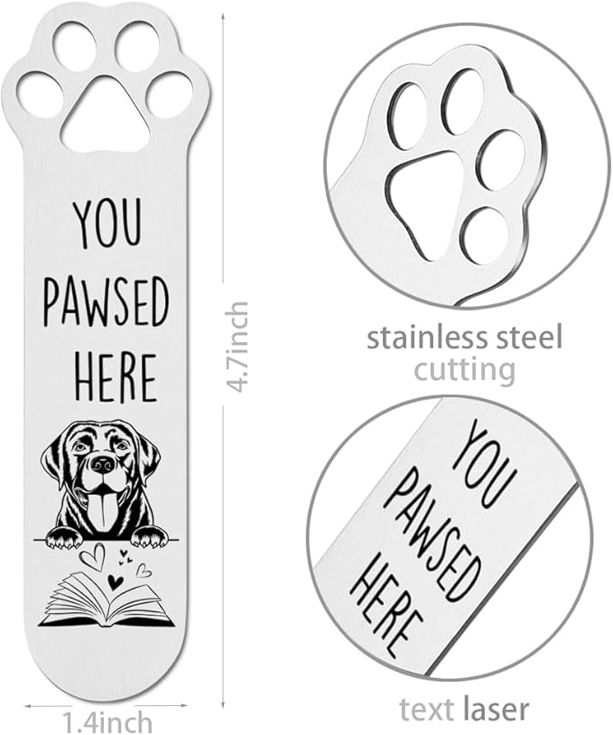 Labrador Dog Bookmark for Labrador Dog Lover Book Lovers Bookworm Bookish Nerd, DOD Gifts for Women, Bookmark Dog Lover, Book Club Gifts for Reader Dog Owner Lover-DX122