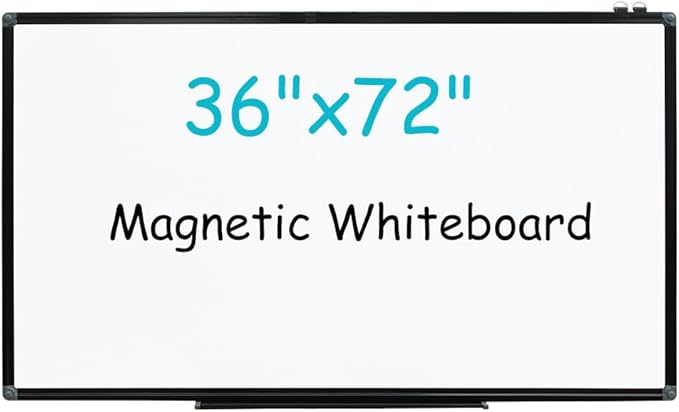 XIWODE Large Magnetic Dry Erase Board，Whiteboard for Wall, 36 x 72 inches, Whiteboard Marker Board Writing Board，Black Aluminum Frame, Durable, for Home School & Office