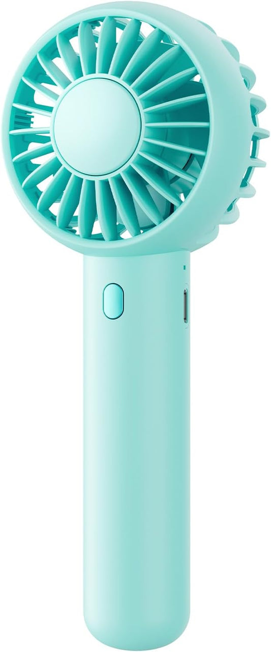 Gaiatop Mini Portable Fan, Small and Powerful, Cute Design 3 Speed Personal Handheld fan and Desktop with Base, Lightweight USB Rechargeable for Travel Lash Makeup Girl Women Summer Gift Green