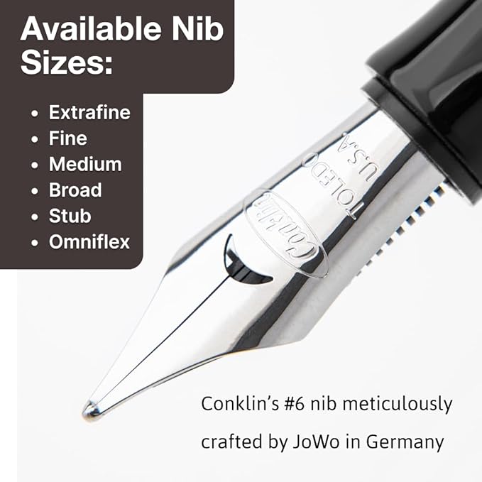 Conklin Duragraph Fountain Pen Orange Nights - Flex Nib, Dynamic Writing Tool with Vibrant Finish