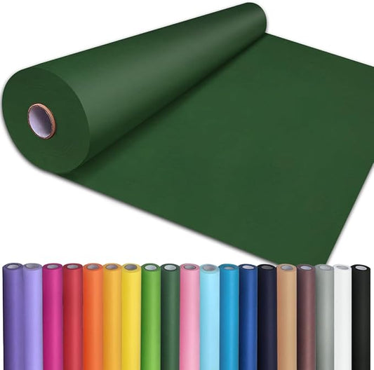 PerkHomy 24" x 2,400" (200') Dark Green Kraft Paper Roll for Craft Bulletin Board Paper Art Table Covering Crafting Gift Wrapping Bouquet Packing Parcel 80GSM 55LB (Dark Green, 24" x 200')