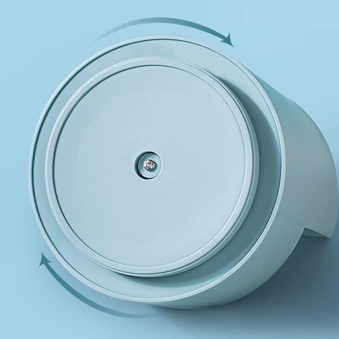 Rotating Pen Holder 3 Compartments, School Supplies Organizer for Pen, Colored Pencil, Art Brushes, Desktop Storage Box in Classroom & Art Studio, Gift for Teachers, Classmates, and Friends ,Blue