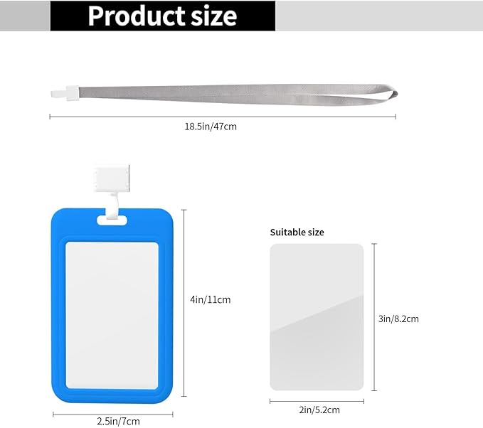 Custom Id Badge Holder Customizable Personalized Id Card with Photo Logo for Employee Work Office Staff Name Tag