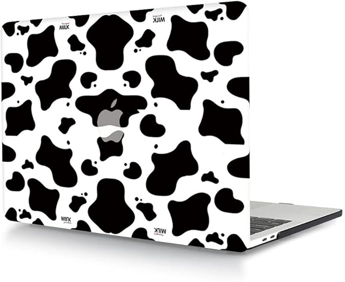 Bandless Laptop Case Compatible with MacBook Pro 13 inch CD-ROM Model: A1278(Old Version 2012/2011/2010/2009/2008)Plastic Hard Shell Cover & Keyboard Skin - Milk Cow A1278(Pro w/CD-ROM 2008-2012)