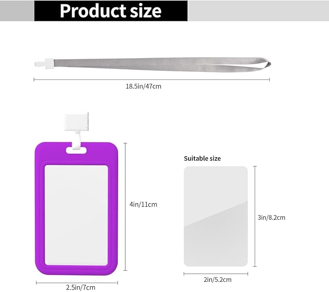 Custom Id Badge Holder Customizable Personalized Id Card with Photo Logo for Employee Work Office Staff Name Tag