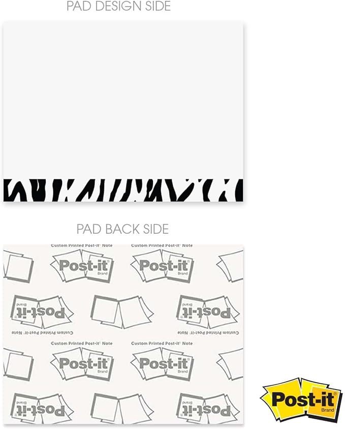 Modern Animal Print Sticky Notes / 4" x 3" Repositionable Sticky Note Pads/Six Unique Pattern Designs/Made in The USA