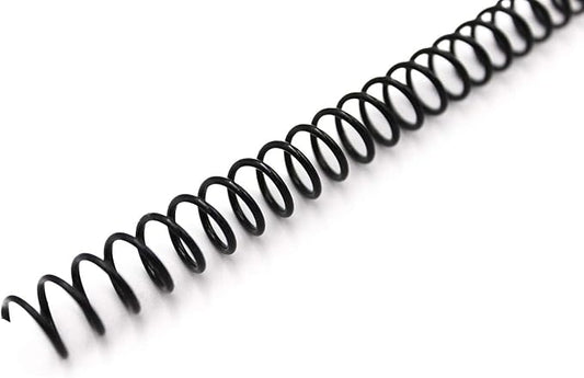 Binditek 200 Pack Plastic Spiral Binding Coils, 12mm(1/2"), 90 Sheet Capacity, 4:1 Pitch, Black, 48Loops, for Letter Size, for Students and Coworkers