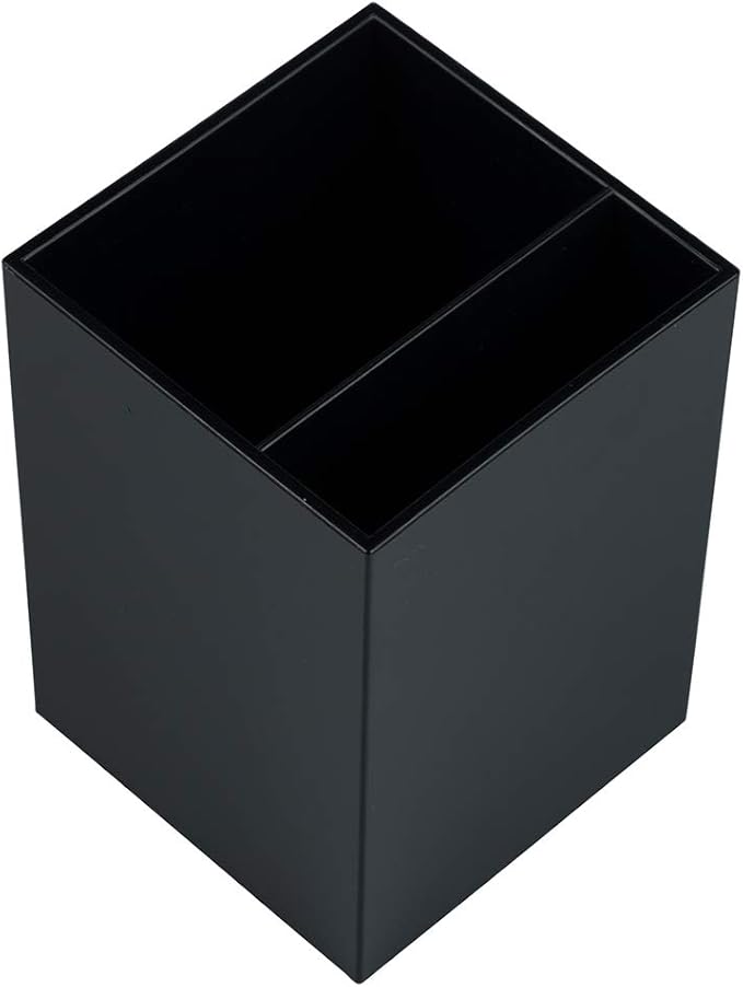 JAM Paper Plastic Pen Holder - Black - Desktop Pencil Cup Sold Individually