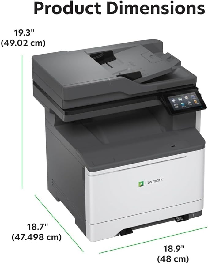 Lexmark CX532adwe Color Laser Wireless All-in-One Printer with Touch Screen, (50M7040) Bundle 75M10K0 Black 3K Yield Toner Cartridge