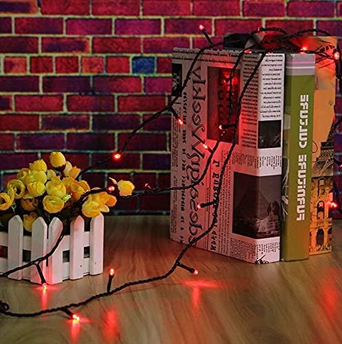 2-Pack Connectable Christmas Lights Outdoor, Total 164FT 400LED Christmas String Lights Waterproof with 8 Modes & Timer, Green Wire Twinkle Lights for Xmas Tree Decorations Outdoor Indoor, Red