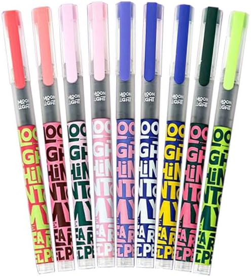 9 Pcs Gel Ink Pen Ballpoint Pens Black 0.5mm Quick Dry Fine Point Smooth Writing For Journaling Drawing Note-Taking College Office School Supplies