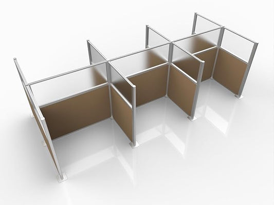 Versare Hush Panel Cubicle Kit | Workstation Partition Walls | Sound Dampening Cubicle Walls | Partitions for Desks