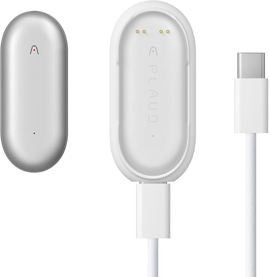 NotePin AI Voice Recorder, Voice Recorder with Additional Charging Set, Transcribe & Summarize with AI Technology, 64GB Memory