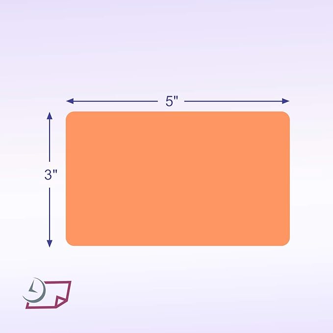 NextDayLabels 500 Rectangle Stickers (3" x 5") - Color Coding Labels Roll - Moving Labels for Boxes, Colored Inventory Stickers for Packing, Organizing, and Storage (Salmon)