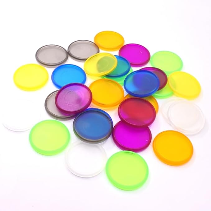 100pcs Discbound Notebook Discs DIY Planner Accessoriesfits for Tul,Levenger,Arc,Happy Planner,Talia(Transparent Mixed,1.5inch/38mm)