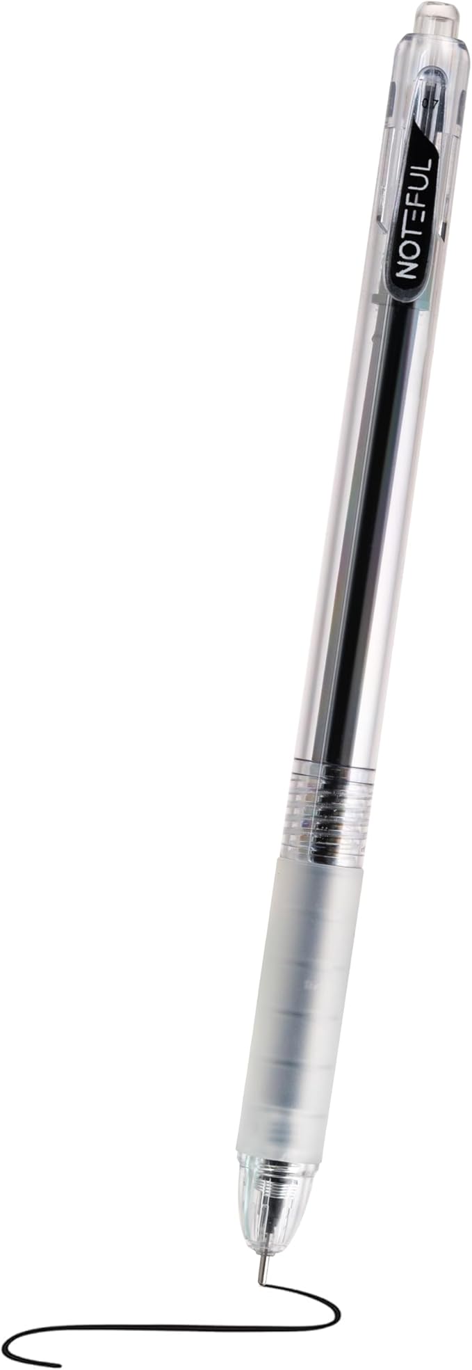 Sleek Retractable Gel pens 0.7mm Needle Tip Pen for Journaling Note Taking, School Supplies, Office Supplies and Smooth Writing (Pack of 12) (Black, 1 Count (Pack of 12))