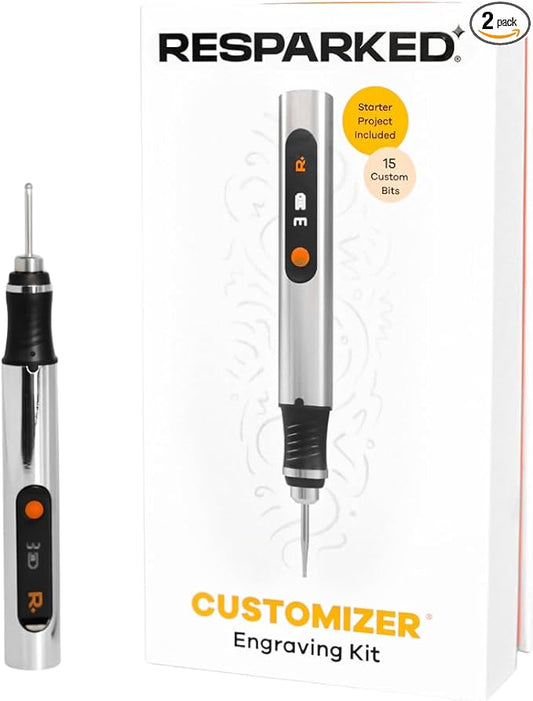 Customizer™ Special Edition Engraving Kit – DIY Starter Set with Engraving Pen, Bits & Materials – Create Personalized Keychains, Magnets & Metal Art – Giftable Craft Kit for Beginners