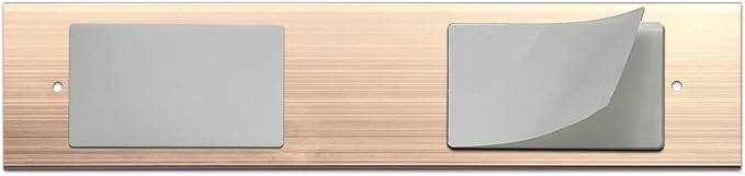 10 Pack 2” x 10” Aluminum Name Plate Holders for Door or Wall, Office Wall Mount Name Plate Holder with Textured Design and Double Sided Tape, for Office, Business, Meeting Room (Rose Gold)