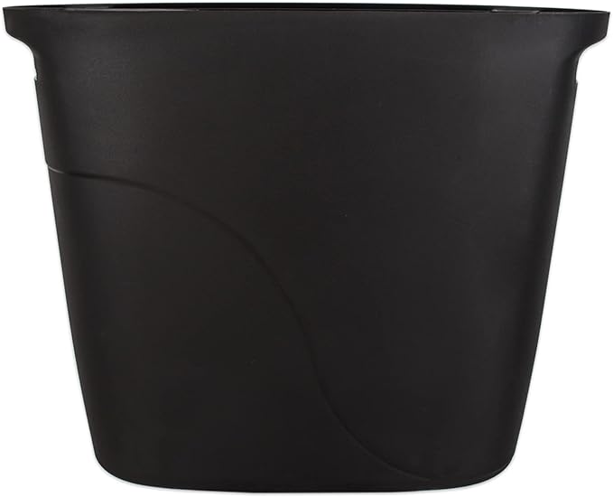 Plastic Small Trash Can Slim Waste Basket with Handles 3.2 Gallon Narrow Garbage Container Bin for Bathroom, Bedroom, Kitchen, Home Office Under Desk, Dorm, Laundry Room, Kids Room, Black 2 Pack